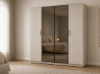 Dressing in 4 usi oglinda fumurie si  MDF cu riflaj