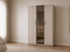 Dressing in 4 usi oglinda fumurie si  MDF cu riflaj